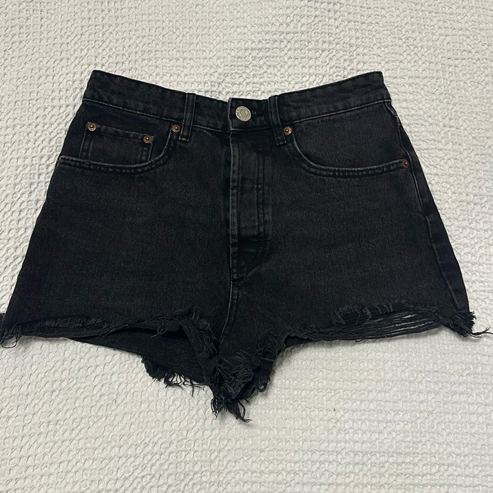 Zara high waist jean shorts